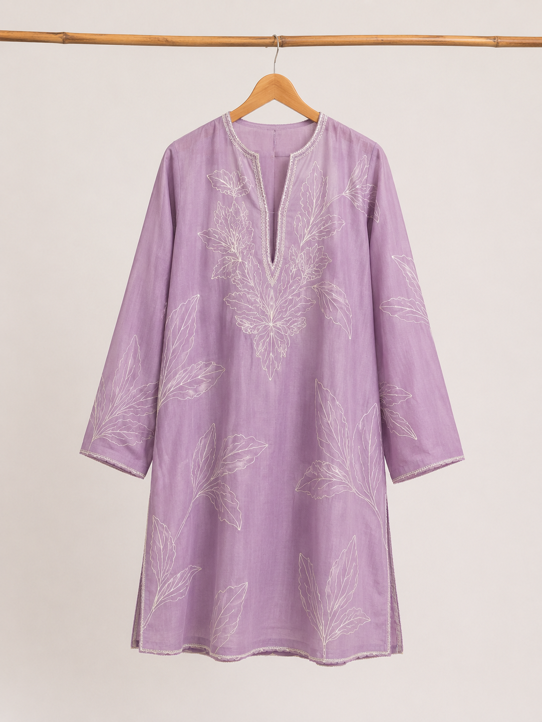 Cotton embroidered suits with mul cotton duppata